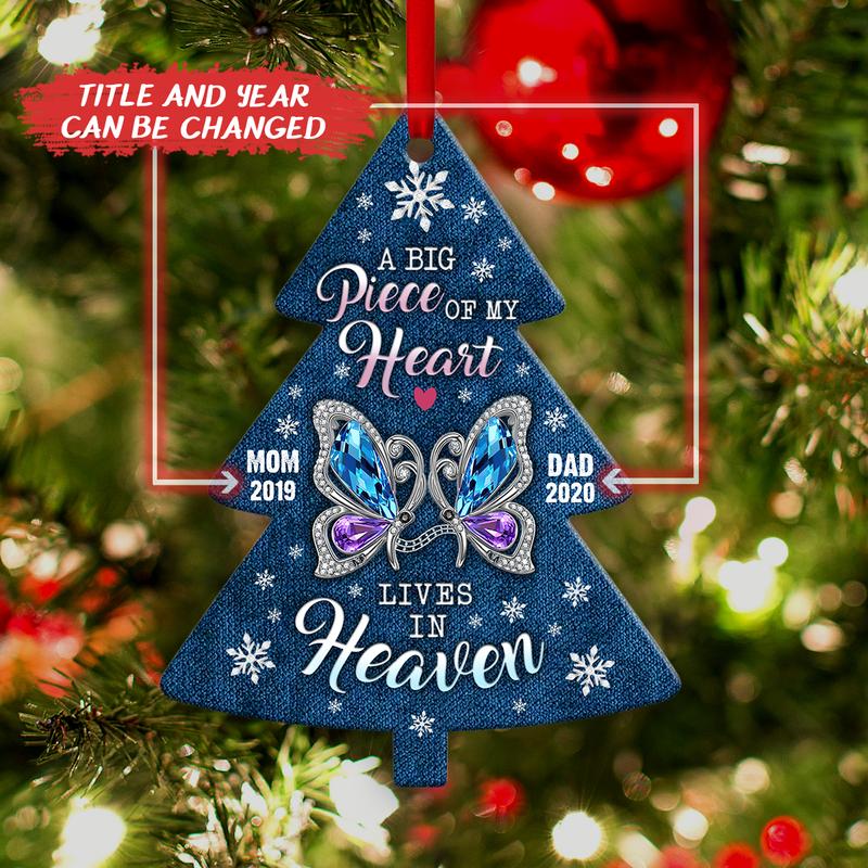 Jewelry Butterfly My Husband Personalized Tree Shaped Ornament
