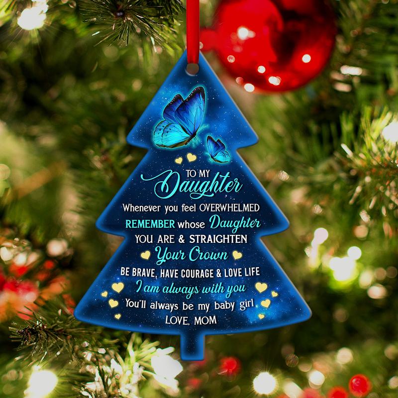 To My Daughter Butterfly Tree Ornament